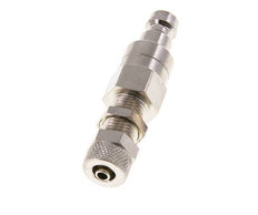Nickel-plated Brass DN 5 Air Coupling Plug 4x6 mm Union Nut Bulkhead Double Shut-Off