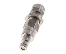 Stainless steel DN 5 Air Coupling Plug 6x8 mm Union Nut Bulkhead Double Shut-Off