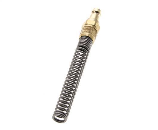 Brass DN 5 Air Coupling Plug 6x8 mm Union Nut Bend-Protect