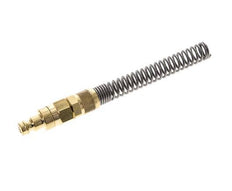 Brass DN 5 Air Coupling Plug 6x8 mm Union Nut Bend-Protect Double Shut-Off