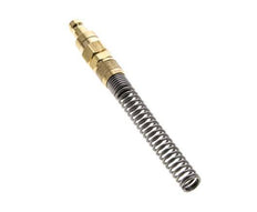 Brass DN 5 Air Coupling Plug 6x8 mm Union Nut Bend-Protect Double Shut-Off
