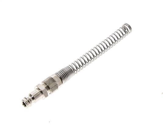 Nickel-plated Brass DN 5 Air Coupling Plug 4x6 mm Union Nut Bend-Protect [2 Pieces]