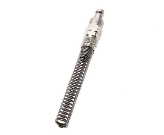Nickel-plated Brass DN 5 Air Coupling Plug 6x8 mm Union Nut Bend-Protect Double Shut-Off