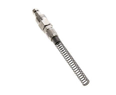 Nickel-plated Brass DN 5 Air Coupling Plug 4x6 mm Union Nut Bend-Protect Double Shut-Off