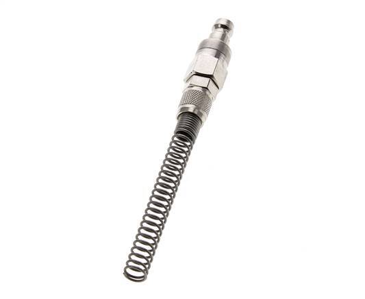 Nickel-plated Brass DN 5 Air Coupling Plug 4x6 mm Union Nut Bend-Protect Double Shut-Off