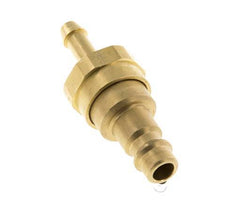 Brass DN 7.2 (Euro) Air Coupling Plug 6 mm Hose Pillar with Check Valve