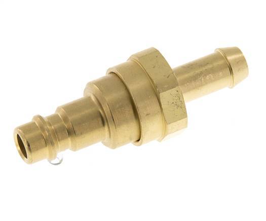 Brass DN 7.2 (Euro) Air Coupling Plug 9 mm Hose Pillar with Check Valve