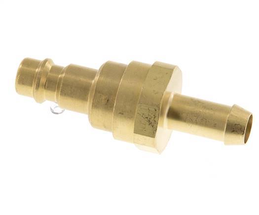 Brass DN 7.2 (Euro) Air Coupling Plug 9 mm Hose Pillar with Check Valve