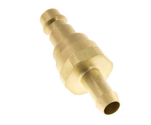 Brass DN 7.2 (Euro) Air Coupling Plug 9 mm Hose Pillar with Check Valve
