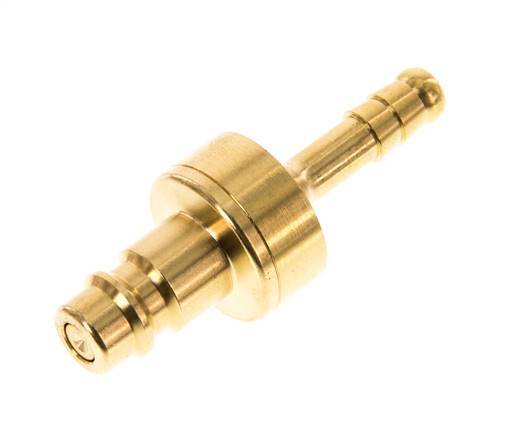 Brass DN 7.2 (Euro) Air Coupling Plug 6 mm Hose Pillar Double Shut-Off