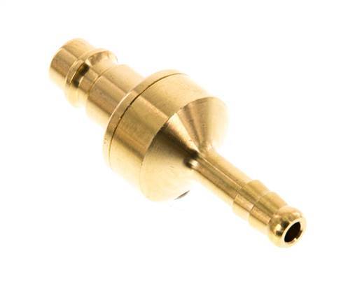 Brass DN 7.2 (Euro) Air Coupling Plug 6 mm Hose Pillar Double Shut-Off