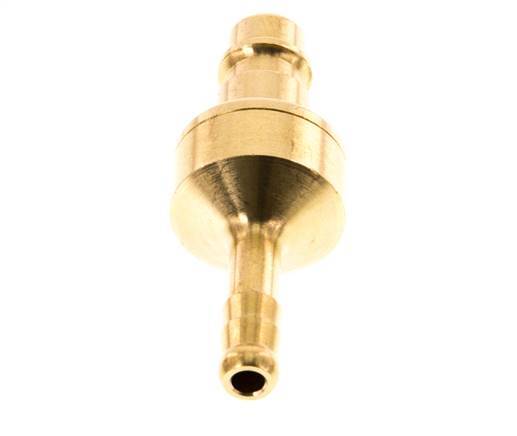 Brass DN 7.2 (Euro) Air Coupling Plug 6 mm Hose Pillar Double Shut-Off