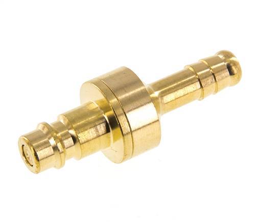 Brass DN 7.2 (Euro) Air Coupling Plug 8 mm Hose Pillar Double Shut-Off