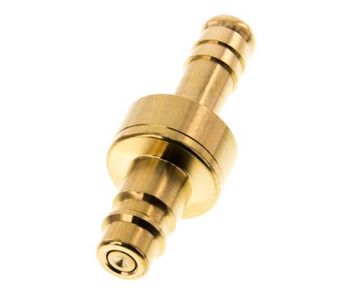 Latón DN 7.2 (Euro) Enchufe de acoplamiento de aire 9 mm Pilar de manguera Doble cierre