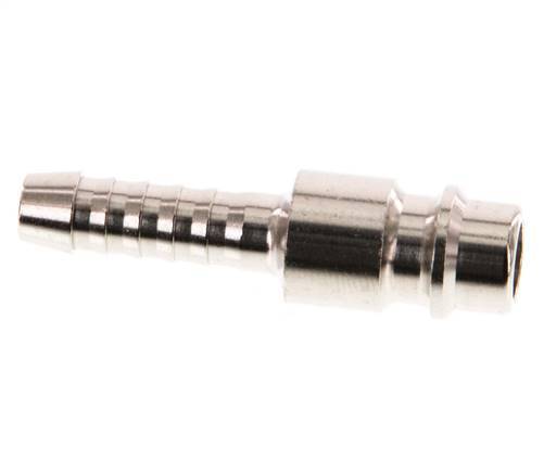 Nickel-plated Brass DN 7.2 (Euro) Air Coupling Plug 6 mm Hose Pillar [2 Pieces]