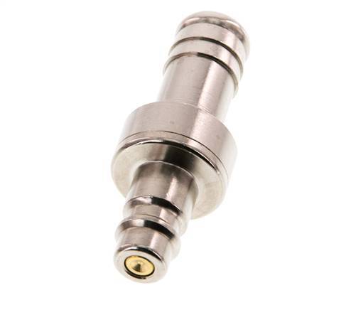 Nickel-plated Brass DN 7.2 (Euro) Air Coupling Plug 13 mm Hose Pillar Double Shut-Off
