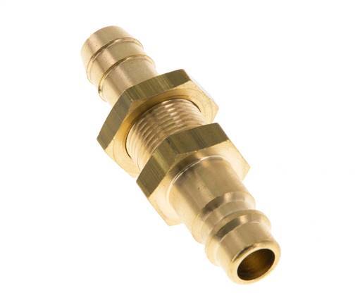 Brass DN 7.2 (Euro) Air Coupling Plug 10 mm Hose Pillar Bulkhead