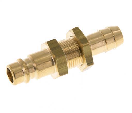 Brass DN 7.2 (Euro) Air Coupling Plug 10 mm Hose Pillar Bulkhead
