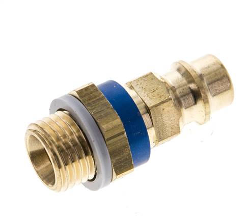 Acoplamiento de aire de latón DN 7.2 (Euro) codificado en azul Enchufe G 1/4 pulgada macho