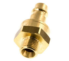 Brass DN 7.2 (Euro) Air Coupling Plug G 1/4 inch Male Double Shut-Off