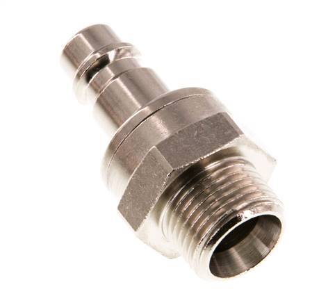 Nickel-plated Brass DN 7.2 (Euro) Air Coupling Plug G 3/8 inch Male Double Shut-Off