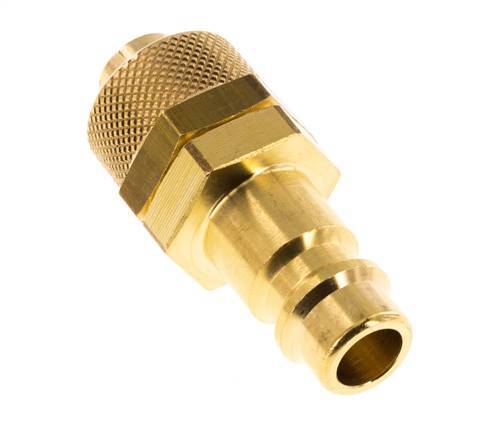 Brass DN 7.2 (Euro) Air Coupling Plug 9x12 mm Union Nut
