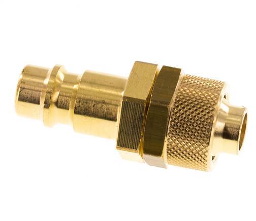 Brass DN 7.2 (Euro) Air Coupling Plug 9x12 mm Union Nut
