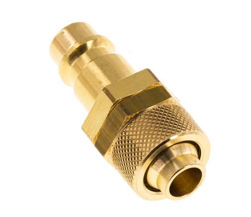 Brass DN 7.2 (Euro) Air Coupling Plug 9x12 mm Union Nut