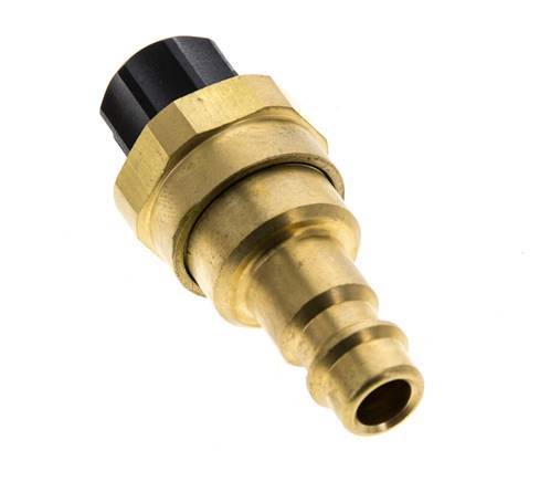 Brass DN 7.2 (Euro) Air Coupling Plug 6x8 mm Union Nut with Check Valve