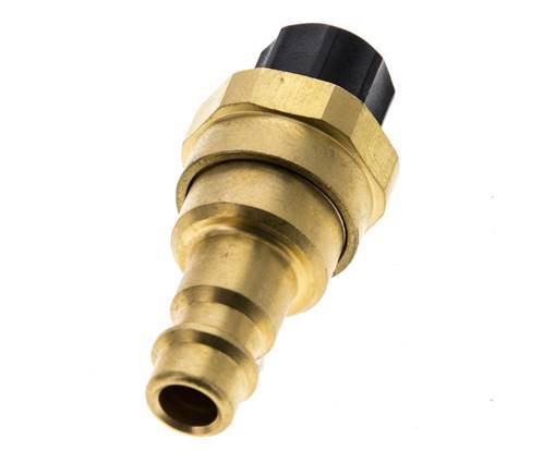 Brass DN 7.2 (Euro) Air Coupling Plug 6x8 mm Union Nut with Check Valve