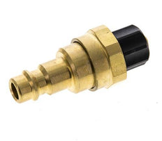 Brass DN 7.2 (Euro) Air Coupling Plug 6x8 mm Union Nut with Check Valve