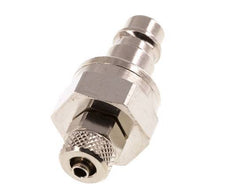 Nickel-plated Brass DN 7.2 (Euro) Air Coupling Plug 4x6 mm Union Nut Double Shut-Off