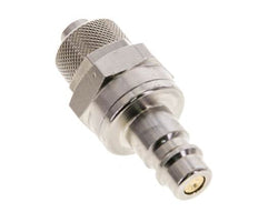 Latón niquelado DN 7,2 (Euro) Acoplamiento de aire Enchufe Tuerca de unión 8x10 mm Doble cierre