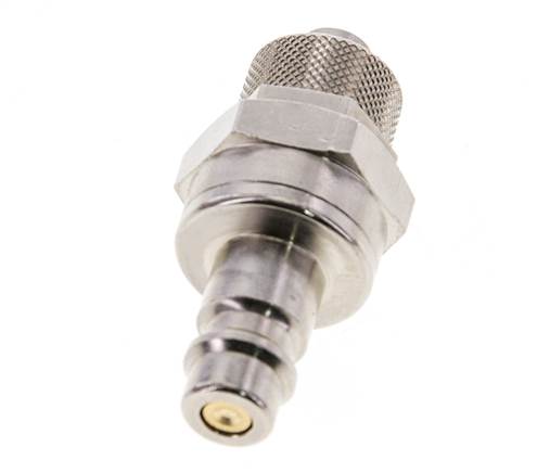 Latón niquelado DN 7,2 (Euro) Acoplamiento de aire Enchufe Tuerca de unión 8x10 mm Doble cierre