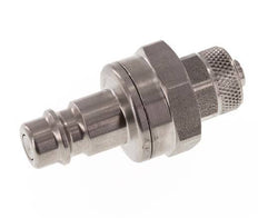 Stainless steel DN 7.2 (Euro) Air Coupling Plug 6x8 mm Union Nut Double Shut-Off