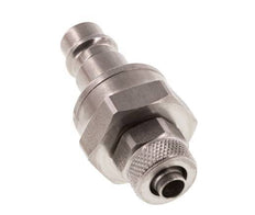 Stainless steel DN 7.2 (Euro) Air Coupling Plug 6x8 mm Union Nut Double Shut-Off