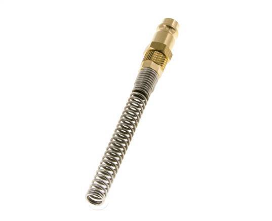 Brass DN 7.2 (Euro) Air Coupling Plug 4x6 mm Union Nut Bend-Protect