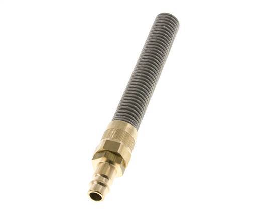 Brass DN 7.2 (Euro) Air Coupling Plug 9x12 mm Union Nut Bend-Protect