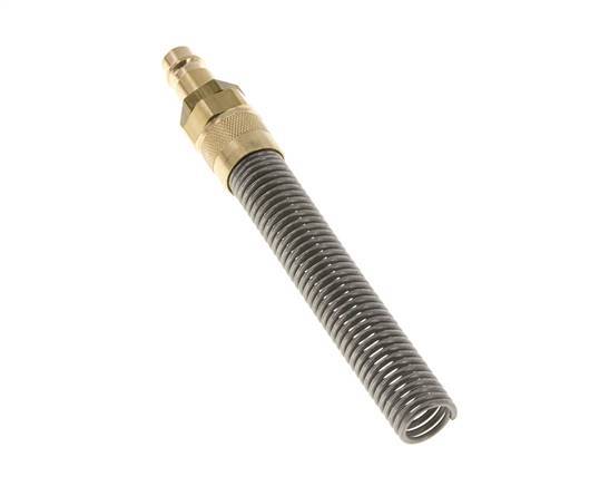 Brass DN 7.2 (Euro) Air Coupling Plug 9x12 mm Union Nut Bend-Protect