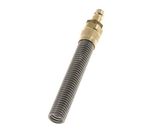 Brass DN 7.2 (Euro) Air Coupling Plug 9x12 mm Union Nut Bend-Protect