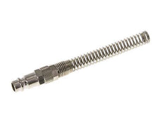 Nickel-plated Brass DN 7.2 (Euro) Air Coupling Plug 6x8 mm Union Nut Bend-Protect