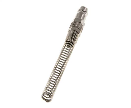 Latón niquelado DN 7,2 (Euro) Tapón de acoplamiento de aire Tuerca de unión 6x8 mm Bend-Protect