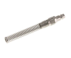 Nickel-plated Brass DN 7.2 (Euro) Air Coupling Plug 8x10 mm Union Nut Bend-Protect