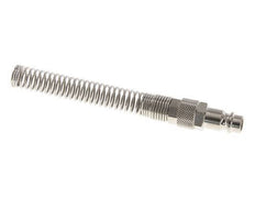 Nickel-plated Brass DN 7.2 (Euro) Air Coupling Plug 8x10 mm Union Nut Bend-Protect