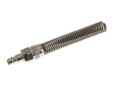 Nickel-plated Brass DN 7.2 (Euro) Air Coupling Plug 9x12 mm Union Nut Bend-Protect