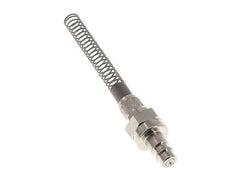 Nickel-plated Brass DN 7.2 (Euro) Air Coupling Plug 6x8 mm Union Nut Bend-Protect Double Shut-Off