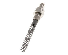 Nickel-plated Brass DN 7.2 (Euro) Air Coupling Plug 6x8 mm Union Nut Bend-Protect Double Shut-Off