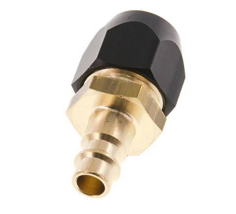 Brass DN 7.2 (Euro) Air Coupling Plug 9x15 mm Union Nut