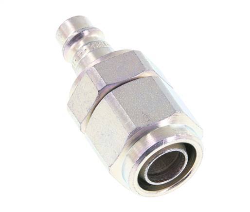 Hardened steel DN 7.2 (Euro) Air Coupling Plug 11x16 mm (streamline) Union Nut