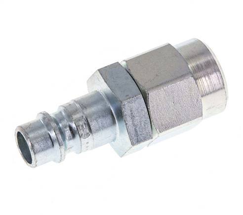 Hardened steel DN 7.2 (Euro) Air Coupling Plug 8x12 mm (streamline) Union Nut